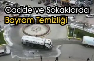 Cadde ve Sokaklarda Bayram Temizliği