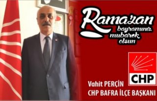 CHP Bafra ilçe Başkanı Vahit Perçin'in bayram...