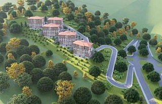 TOKİ'nin Aybastı'daki 88 konutluk projesinde inşaat...