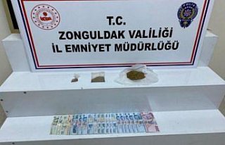 Zonguldak'ta uyuşturucu operasyonunda yakalanan 2...