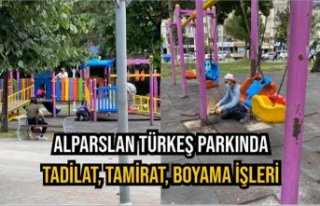 Alparslan Türkeş Parkında Tadilat, Tamirat, Boyama...