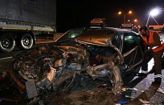 Bolu'da otomobille kamyonetin çarpışması sonucu...