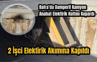 Damperi Açık Kalan Kamyon Elektirik Hattını Kopardı:...