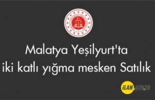 Malatya Yeşilyurt'ta iki katlı yığma mesken...