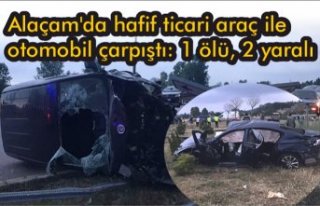 Samsun'da hafif ticari araç ile otomobil çarpıştı:...