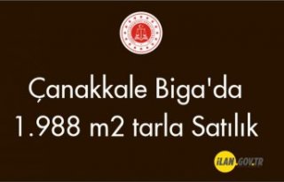 Çanakkale Biga'da 1.988 m² tarla Satılık