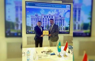 KBÜ Rektörü Polat, Kazakistan'da temaslarda bulundu