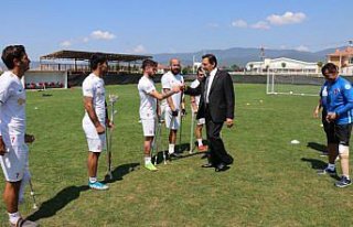 Bolu Valisi Ümit, Ampute Futbol Milli Takım kampını...