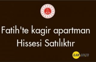 Fatih'te kagir apartman hissesi satılıktır