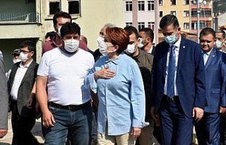 İYİ Parti Genel Başkanı Akşener, sel bölgesi...