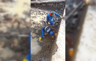 Ordulu ekipler, Bozkurt'taki sel felaketinde hasar...