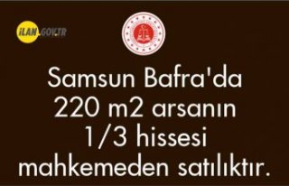 Samsun Bafra'da 220 m2 arsanın 1/3 hissesi mahkemeden...