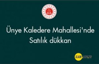 Ünye Kaledere Mahallesi'nde Satılık dükkan