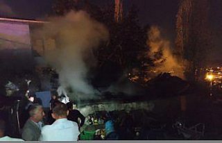 Amasya'da müştemilatta çıkan yangın evlere sıçramadan...