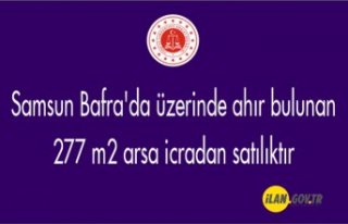 Samsun Bafra'da üzerinde ahır bulunan 277 m²...