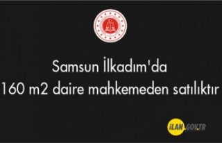 Samsun İlkadım'da 160 m2 daire mahkemeden satılıktır