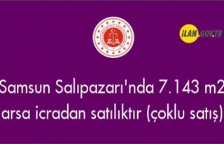 Samsun Salıpazarı'nda 7.143 m² arsa icradan...