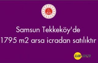 Samsun Tekkeköy'de 1795 m2 arsa icradan satılıktır