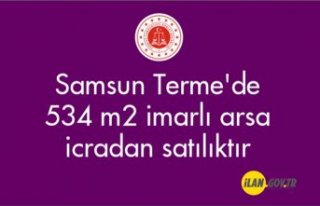 Samsun Terme'de 534 m² imarlı arsa icradan...