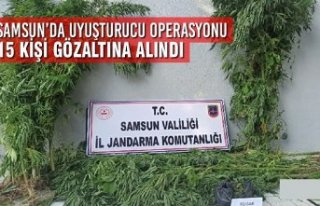 Samsun’da Uyuşturucu Operasyonu: 15 Gözaltı