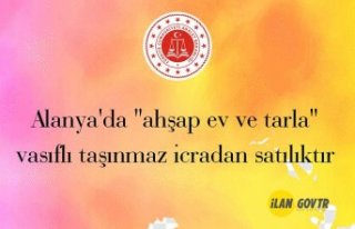 Alanya'da "ahşap ev ve tarla" vasıflı...