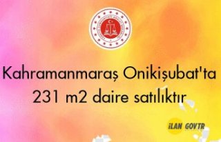 Kahramanmaraş Onikişubat'ta 231 m² daire icradan...