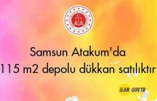 Samsun Atakum'da 115 m² depolu dükkan mahkemeden...