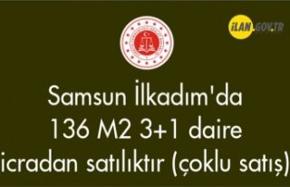 Samsun İlkadım'da 136 m² 3+1 daire icradan...