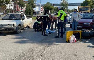 Samsun'da kamyonete çarpan motosikletin sürücüsü...