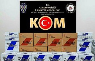 Çorum'da 400 bin bandrolsüz makaron ele geçirildi