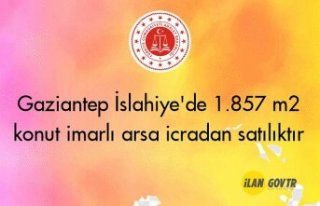 Gaziantep İslahiye'de 1.857 m² konut imarlı...