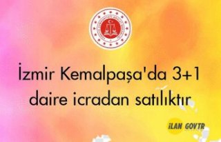İzmir Kemalpaşa'da 3+1 daire icradan satılıktır