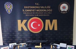 Kastamonu'da silah kaçakçılığı operasyonunda...