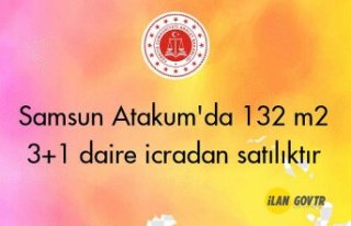 Samsun Atakum'da 132 m2 3+1 daire satılıktır