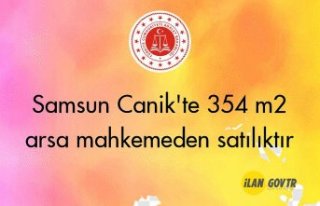 Samsun Canik'te 354 m² arsa mahkemeden satılıktır