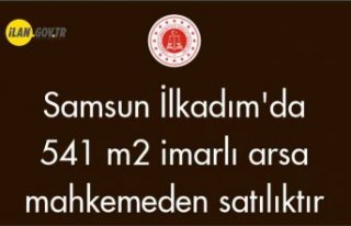 Samsun İlkadım'da 541 m² imarlı arsa mahkemeden...