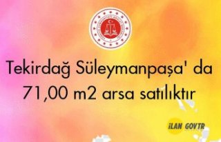 Tekirdağ Süleymanpaşa' da 71,00 m² arsa icradan...