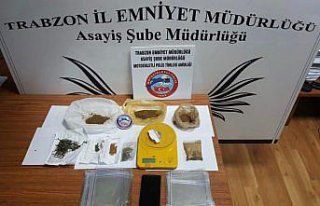 Trabzon'da uyuşturucu operasyonunda 1 şüpheli gözaltına...