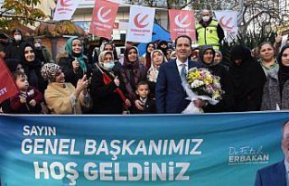 Yeniden Refah Partisi Genel Başkanı Erbakan, Trabzon'da...