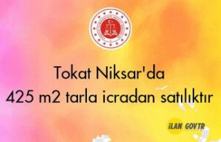 Tokat Niksar'da 425 m² tarla icradan satılıktır
