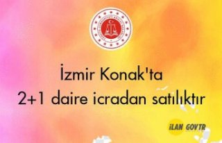 İzmir Konak'ta 2+1 daire icradan satılıktır