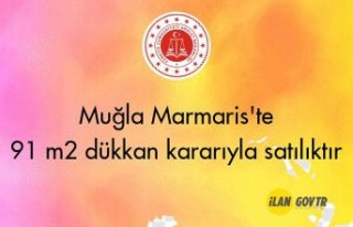Muğla Marmaris'te 91 m² dükkan mahkeme kararıyla...