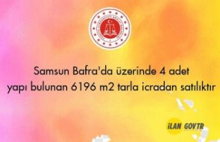 Samsun Bafra'da üzerinde 4 adet yapı bulunan...