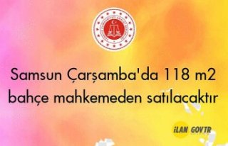 Samsun Çarşamba'da 118 m² bahçe mahkemeden...