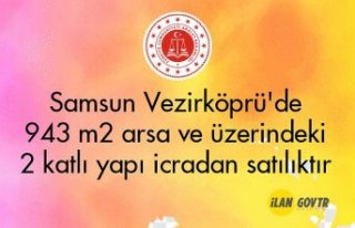 Samsun Vezirköprü'de 943 m² arsa ve üzerindeki...