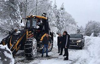 Ulus Kaymakamı Kılıç, karla mücadele çalışmalarını...