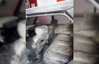 Otomobilin LPG tankının alev alması sonucu bir...