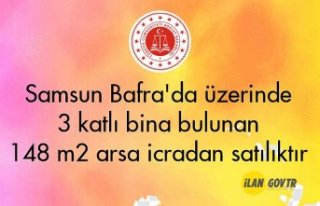 Samsun Bafra'da üzerinde 3 katlı bina bulunan...