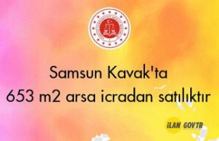 Samsun Kavak'ta 653 m² arsa icradan satılıktır