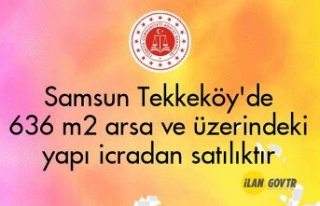 Samsun Tekkeköy'de 636 m² arsa ve üzerindeki...